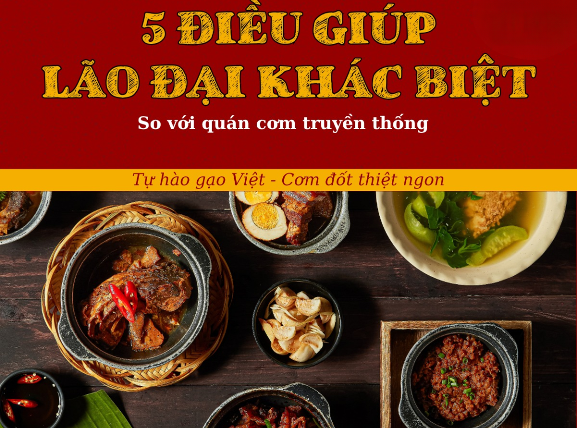 5 ĐIỀU GIÚP LÃO ĐẠI KHÁC BIỆT SO VỚI QUÁN CƠM TRUYỀN THỐNG
